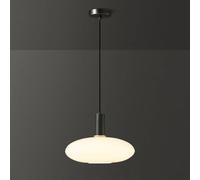 H3TF5J Nordic Kitchen Island Light Minimalist Milk White Glass Hanging Lamp Mid Century Creativity Oval Chandelier for Living Room Bar Counter Study Dining Table/K