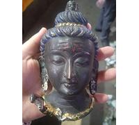 H3TF5J Pure Copper Cinnabar Shakyamuni Buddha Mask Avatar