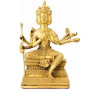 H3TF5J sculpture statue Decorative Collectibles Buddha Statue Decoration Pure Copper Four-sided Buddha Statue Bronze Buddha Statue Desktop Decoration