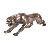 H3TF5J Statue 45Cm Creative Art Leopard Statue Cold Cast Copper Animal Cheetah Figurine Resin Crafts Hotel Clubhouse Living Room Decor