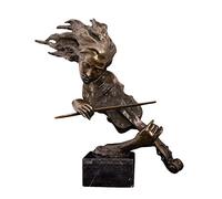 H3TF5J Statue Ornament Animal Sculptures For The Home Bronze The Violin Player Bust Sculpture Violinist Statue Figurine High-End Home Decor Accessories