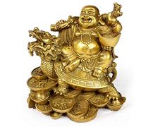 H3TF5J Statue Ornament Animal Sculptures For The Home Buddha On Dragon Turtle Statue Small Figurine Sculptures Buddhism Copper Art&Craft Decorations