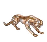 H3TF5J Statue Statues And Figurines 45Cm Creative Art Leopard Statue Cold Cast Copper Animal Cheetah Figurine Resin Crafts Hotel Clubhouse Living Room Decor