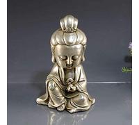 H3TF5J Statues And Figurines Decorative Collectibles Bodhisattva Statue Buddhism Figurines Archaize White Copper Art Craft Home Decoration-As_Shown