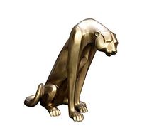 H3TF5J Statues And Figurines Statue Ornament Cold Cast Copper Leopard Decoration Home Office Decoration Golden Leopard