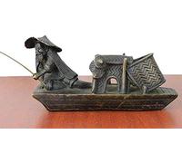 H3TF5J statues and figurines Statue ornament Pure copper fishing boat crafts decoration home study office decoration gifts