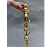 H3TF5J Tibet Buddhism Brass Copper Hayagriva Buddha Statue Phurba Dagger Holder FaQi