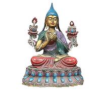 H3TF5J Tibet Buddhism bronze Gilt-silver Tsongkhapa Master Shamanism Buddha Statue