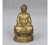 H3TF5J Tibet Buddhism Copper Brass Ru Lai Tathagata Amitabha Amitayus Buddha Statue home decoration