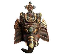 H3TF5J Tibet fane Bronze Ganapati Ganesh Lord Ganesha Elephant Buddha Head Hanging