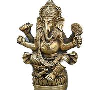 H3TF5J Tibetan Buddhism Brass Ganesha Ganapati Ganesh Lord God Elephant Buddha Statue