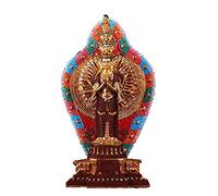 H3TF5J unique TOP figure of Buddha HOME efficacious Protection Tibetan Gold-plated Thousands Hands Guanyin Buddha statue