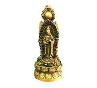 H3TF5J Vintage pure copper Western three holy Buddha statue bronze statues of three Buddhas offering ornaments Amitabha Buddha Guanyin Boss