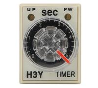 H3Y 2 Delay Timer 8P Timer Relay 0~5 Second Dial Type Timing 5A Multiple Purpose (220VAC)