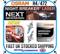 2x OSRAM H4 Night Breaker Laser (Next Generation) +150% Car Headlight Bulbs 472