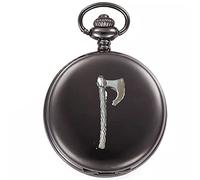 H4 Battle Axe polished black case mens GIFT quartz pocket watch fob made in sheffield
