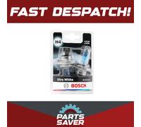 Bosch H4 (472) Ultra White Halogen Headlight Bulb, 12V 60/55 W, Modern White LED Look - Socket Type P43t - Pack of 2 Replacement Car Light Bulbs