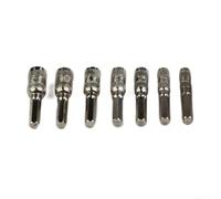 H4 Hex Shank Nut Setter Socket Set M2.5-5.5mm - 7pc Metric Drill Bit Set for Impact Driver, for Power Tool Bolt Extractor & Car Repair, Silver Steel
