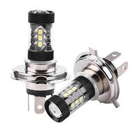 H4 LED Bulbs, LED Headlights, LED Headlight Bulbs, 2 Pack H4 Car LED Fog Light Bulbs H4 12v-24v 80w Car High Power Bright LED Fog Daytime Light Bulbs