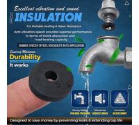 H4H 13 Pack Rubber Tap Washers Assorted Sizes 3/8 1/2 3/4 Durable Flat Rubber Washers For Sink Faucet Shower And Plumbing Repairs