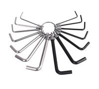 H4H 1X 14Pcs Hex Key Allen Key Set On Metal Ring Metric And Imperial Sizes Durable Steel Wrench Tool Set
