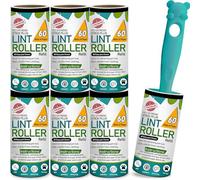 H4H 1X Lint Roller For Pet Hair With 7 Refills 420 Sheets And 1 Handle Extra Sticky Remover For Clothes Furniture Carpets Cat And Dog