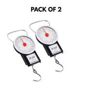 H4H 2 Pack Portable Handheld Travel Luggage Weighing Scale With Hook Compact Design For Suitcase And Baggage 32 Kg Capacity