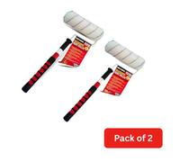 H4H 2X 9 Inch Heavy Duty Telescopic Paint Roller With Soft Grip Handle Extendable For Walls And Ceilings Medium Pile