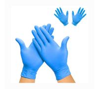 H4H 300 Pack Large Disposable Blue Vinyl Gloves Powder And Latex Free Food Safe For Cleaning Kitchen Hair Dye Cooking Gardening Large