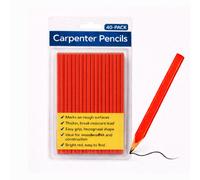 H4H 40 Pack Carpenter Pencils 175mm Woodwork Marking Pencils For Joiners Contractors And Toolbox Use