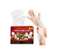 H4H 700 Disposable Plastic Gloves Food Safe Clear Polyethylene For Kitchen Cooking Cleaning Foodhandling Medical Household Use Onesize
