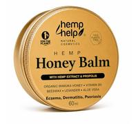 H4H Hemp & Manuka Honey Balm for Eczema & Psoriasis, 60ml | MGO 514+ manuka honey, hemp & propolis; rich & thick balm (not a cream) for dry, reactive skin; hands, elbows, knees