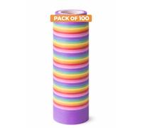 H4H Rainbow Washi Decorative Tape Set 100 Rolls Colourful Sticky Paper Masking Tape For Crafts Gift Wrap Journals And Diy Projects
