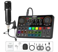H500 Podcast Equipment Bundle,BM800 Condenser Mic Recording Studio,Streaming Podcast Mic Starter Kit with Voice Changer, Live Sound Card Audio Interface for Computer Vlog Living YouTube TikTok
