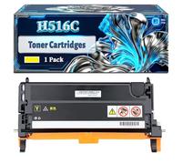 H516C Toner Cartridges Compatible for Dell 3130CN Printers, With Chip Large Capacity 8000 Pages (1 Pack Yellow)
