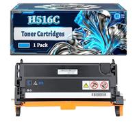 H516C Toner Cartridges Compatible for Dell 3130CN Printers, With Chip Large Capacity 8000 Pages (1 Pack Cyan)