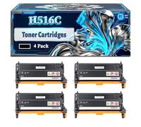 H516C Toner Cartridges Compatible for Dell 3130CN Printers, With Chip Large Capacity 8000 Pages (4 Pack Black)
