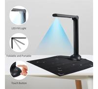 H6 Document Camera Book Scanner High Speed Scanning Support Multi-Language OCR A3 A4 Size with LED Fill Light HD 16 Mega-pixels