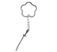 H6 Roman Gladius Sword Pewter Emblem On A very strong Cloud / Flower keyring hold multiple keys 3D
