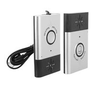 H6 Wireless Intercom Doorbell System for Apartments and Outdoors | Voice Calling Unit, Portable Plastic Build, Replaceable Batteries, Silver Finish, Battery Not Included