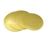H62 Brass Disc Round Plate Sheet - 0.5mm Thick, 50-90mm Diameter, 2Pcs for DIY Crafts and Manufacturing(80mm)