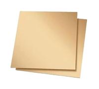 H62 Brass Sheet Thickness 2.5Mm Metal Sheets for Crafting Carving Stamping(2.5 * 130 * 130)