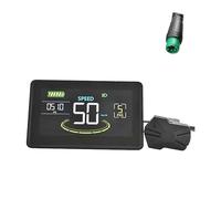 H6C Ebike LCD Display Meter, UART No. 2 Protocol, 24V-60V Colorful Cycling Computer 24V-60V E Scooter Panel with USB Charging Port for Mobile Devices, Ebike LCD Display to Enrich Cycling Journey