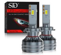 (H7) 2Pcs 160000LM Car Led Headlight H1 H7 LED H8 H11 9005 HB3 9006 HB4 9012 Hir2 High/Low Beam 100W Auto Lights Bulbs Automobiles Turbo Lamp 12V