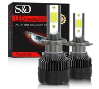 (H7) 2Pcs Super Bright 20000LM H4 LED Car Light Bulbs H7 H8 H11 H1 H3 9005 9006 9012 HB2 HB3 HB4 Hir2 COB LED Headlight Mini Auto Hi/Lo Lamp Foglight 12V