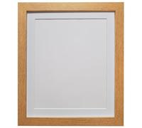 H7 Oak Picture Photo Frame with White Mount 20 x 16 For Image size 16 x 12 inch