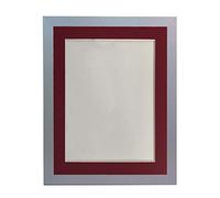 H7 Picture Photo Frame Silver with Red Mount 30 x 30 cm Image Size 10 x 10 Inch