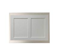H7 Silver Picture Photo Frame with White 5 x 3.5 Inch Two Aperture Mount