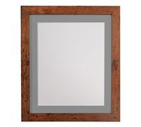 H7 Vintage Wood Picture Photo Frame with Dark Grey mount 40 x 30cm For Image size 12 x 10 inch