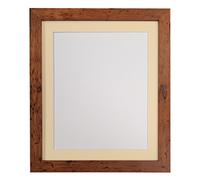 H7 Vintage Wood Picture Photo Frame with Ivory mount 60 x 80cm For Image size 50 x 70cm (Plastic Glass)